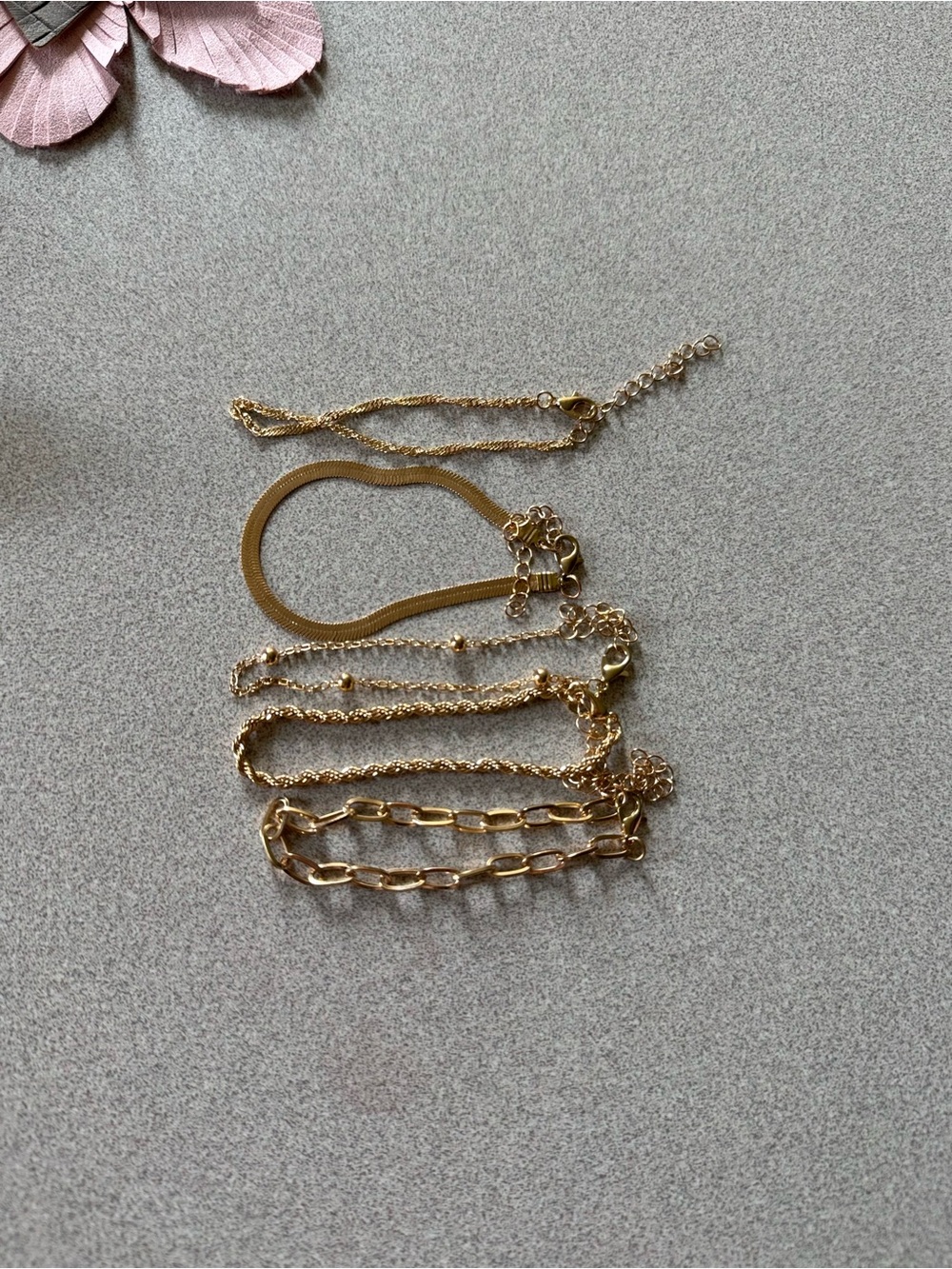 Faux Gold Bracelet Set (5)